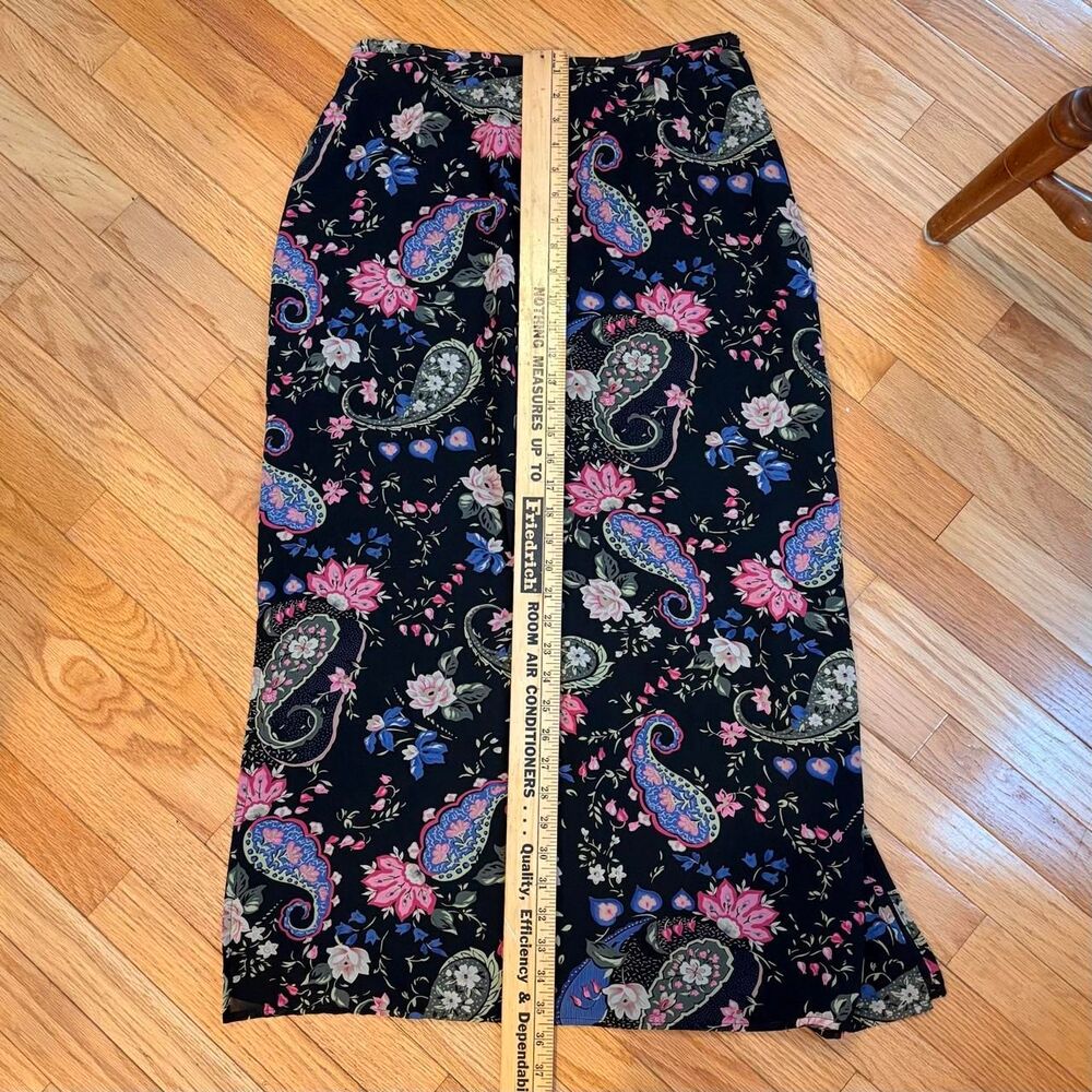 Paisley Vintage Kathie Lee Collection Maxi Skirt Sz 14 Phoebe Buffay Whimsigoth - Picture 5 of 6
